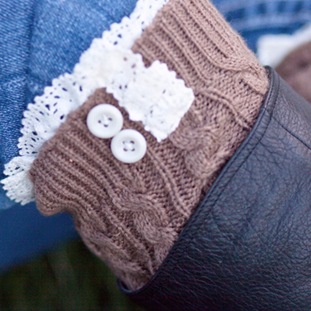 Lace Button Boot Cuffs Boot Toppers Many Colors